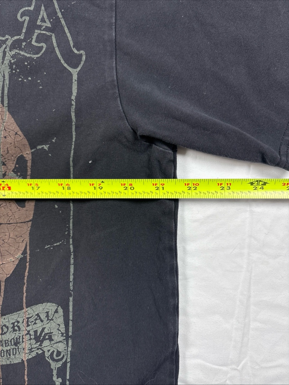 YoungLA Black Short-Sleeve Graphic Skull Tee with Tan & Faded Green Print - Picture 4 of 7